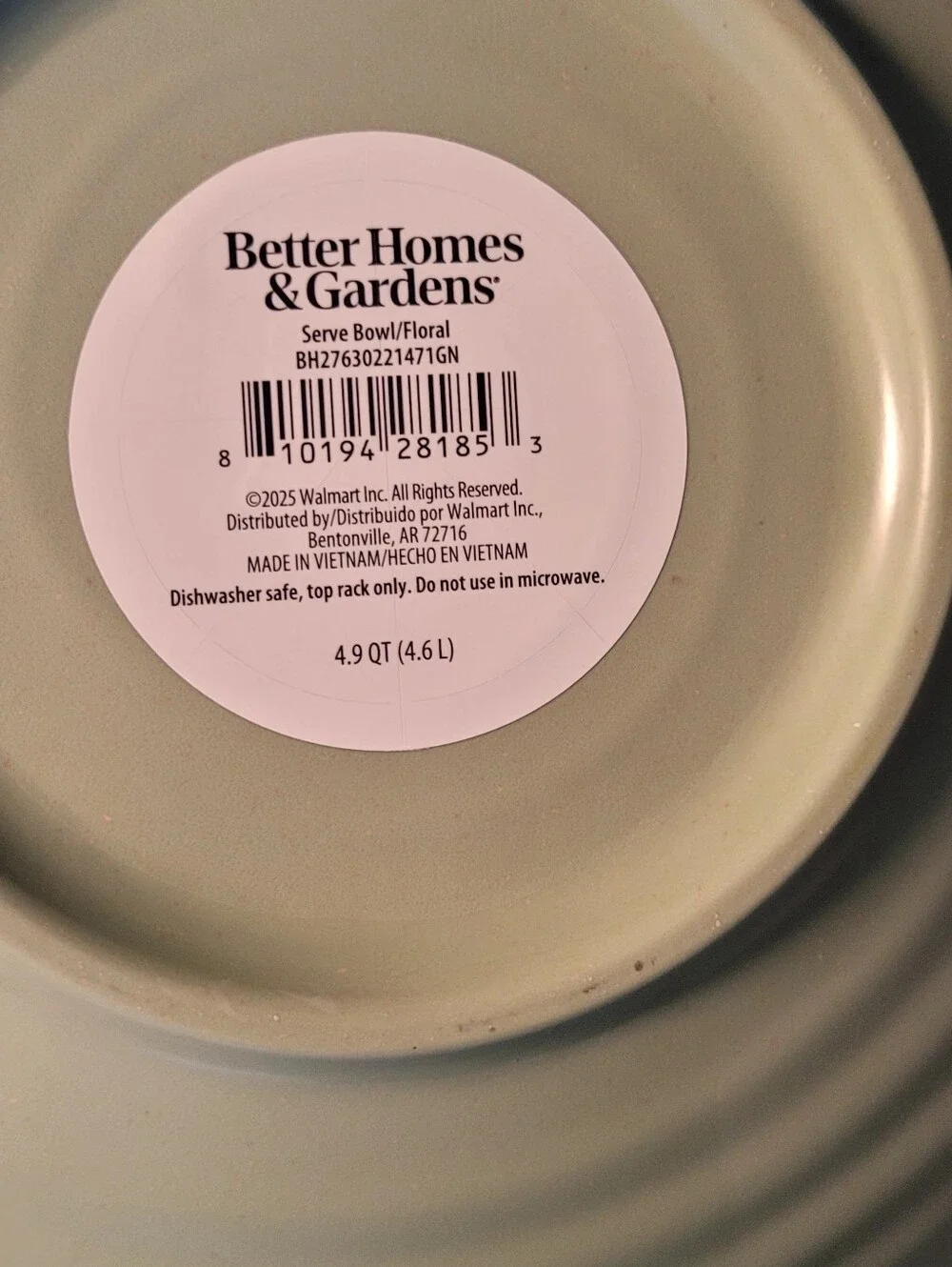 Better Homes And Gardens Serving Bowl, Tray And 4 Bowls Set in Sage and Blue